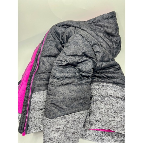 Arctic Quest Girl's Heather Jet Puffer Jacket and Bib Snowsuit Set Size 4 - Picture 5 of 6